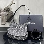Prada Cleo satin bag with appliqués in black - 5