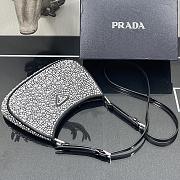 Prada Cleo satin bag with appliqués in black - 4