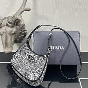 Prada Cleo satin bag with appliqués in black - 3