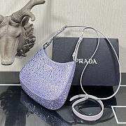 Prada Cleo satin bag with appliqués in white 22cm - 4