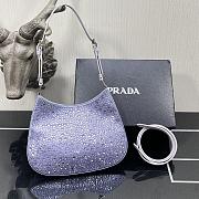 Prada Cleo satin bag with appliqués in white 22cm - 2