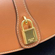 Celine Clutch on strap in tan smooth calfskin 18cm - 5