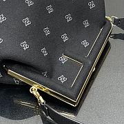 Fendi First medium black flannel bag with embroidery 32.5cm - 2