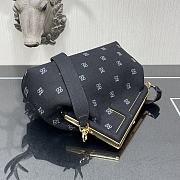 Fendi First medium black flannel bag with embroidery 32.5cm - 3
