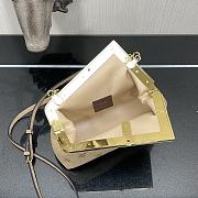 Fendi First small beige flannel bag with embroidery 26cm - 2