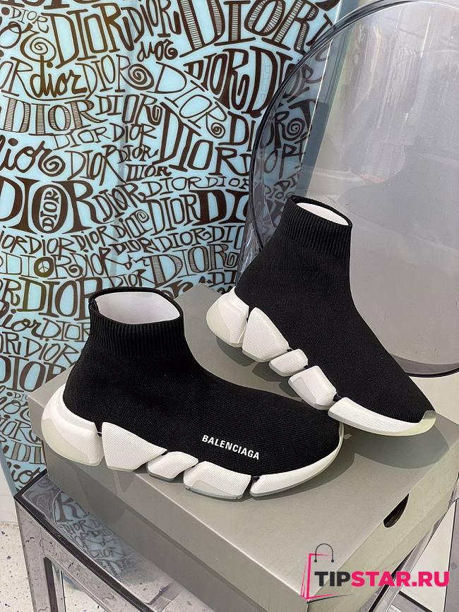 Balenciaga Speed 2.0 sneaker in black/white - 1