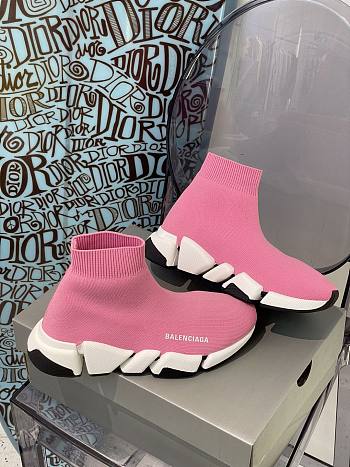 Balenciaga Speed 2.0 sneaker in pink/black
