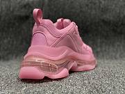 Balenciaga Triple S clear sole sneaker in light pink double foam and mesh - 2