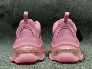 Balenciaga Triple S clear sole sneaker in light pink double foam and mesh - 3