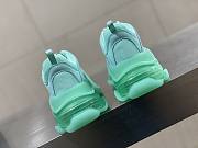 Balenciaga Triple S clear sole sneaker in light green double foam and mesh - 3