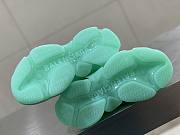 Balenciaga Triple S clear sole sneaker in light green double foam and mesh - 4