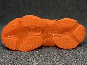 Balenciaga Triple S clear sole sneaker in light orange double foam and mesh - 3