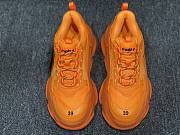 Balenciaga Triple S clear sole sneaker in light orange double foam and mesh - 4