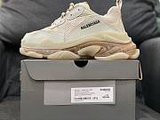 Balenciaga Triple S clear sole sneaker in beige double foam and mesh - 1