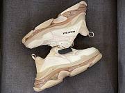 Balenciaga Triple S clear sole sneaker in beige double foam and mesh - 6