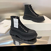 Alexander McQueen Tread slick boot black canvas - 1