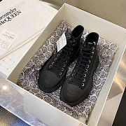 Alexander McQueen Tread slick boot black canvas - 6