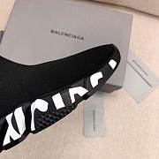 Balenciaga Speed graffiti trainers in black knit and black/white graffiti sole unit - 6