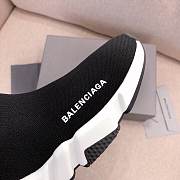 Balenciaga Speed clear sole trainers in black knit and white/pink/black clear sole unit - 6