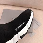 Balenciaga Speed clear sole trainers in black knit and white/black clear sole unit - 5