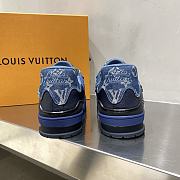 LV Trainer sneaker in blue  - 3