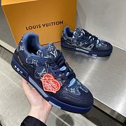 LV Trainer sneaker in blue  - 4