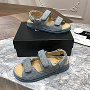 Chanel sandals denim - 5