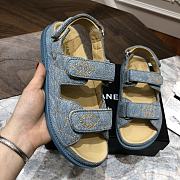 Chanel sandals denim - 4