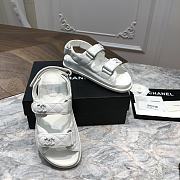 Chanel sandals white lambskin - 2