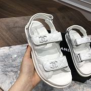 Chanel sandals white lambskin - 3