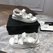 Chanel sandals white lambskin - 4