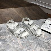 Chanel sandals white lambskin - 6