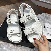 Chanel sandals white calfskin - 4