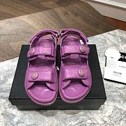 Chanel sandals purple calfskin - 1