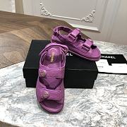 Chanel sandals purple calfskin - 2