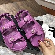 Chanel sandals purple calfskin - 4