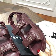 Chanel sandals plum calfskin - 2
