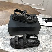 Chanel Sandals Full Black Calfskin - 4