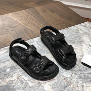 Chanel Sandals Full Black Calfskin - 6