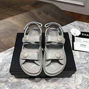 Chanel sandals grey calfskin - 1