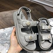 Chanel sandals grey calfskin - 2