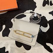 Hermes Roulis mini bag in white 18cm - 1