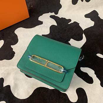 Hermes Roulis mini bag in green 18cm
