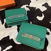 Hermes Roulis mini bag in green 18cm - 5