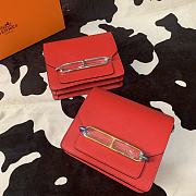 Hermes Roulis mini bag in light red 18cm - 2