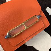 Hermes Roulis mini bag in orange 18cm - 3