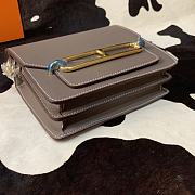Hermes Roulis mini bag in grey 18cm - 4