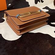 Hermes Roulis mini bag in brown 18cm - 3