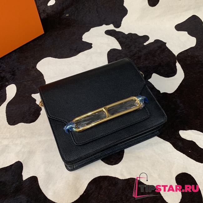 Hermes Roulis mini bag in black 18cm - 1