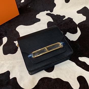 Hermes Roulis mini bag in black 18cm